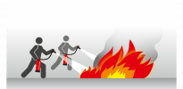 Mehrere Feuerlöscher